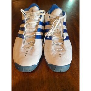 Adidas Adiprene Basketball Shoes White Blue Size 14 Athletic Sneakers Mens